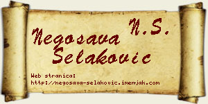 Negosava Selaković vizit kartica